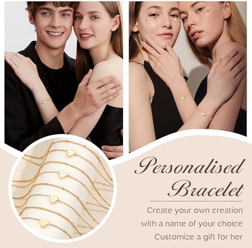 Vue 6 de Lettre Bracelet Femme En