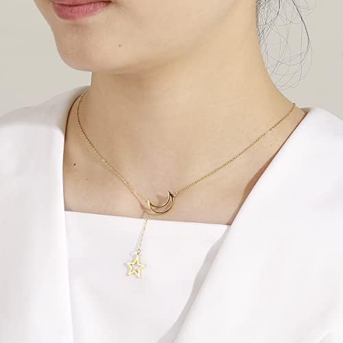 Vue 2 de Collier Pendentif Croissant De