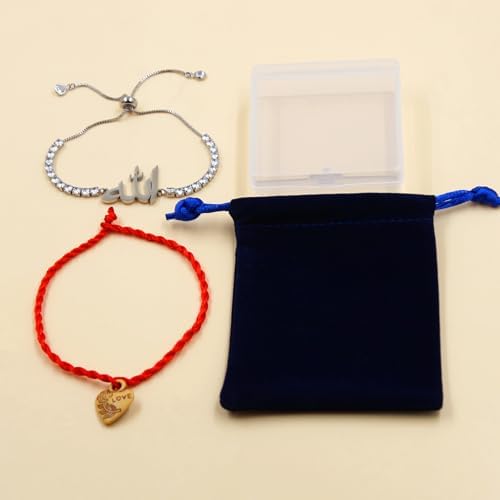 Vue 4 de Bracelet Allah Pour Hommes