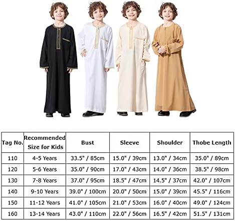 Vue 7 de Enfants Garcons Robes Musulmanes