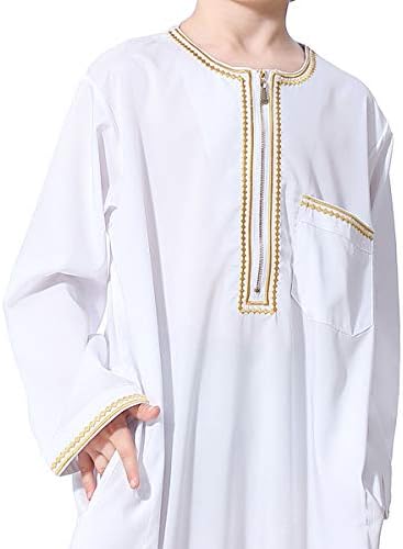 Vue 6 de Djellaba Blanc Pour Enfant