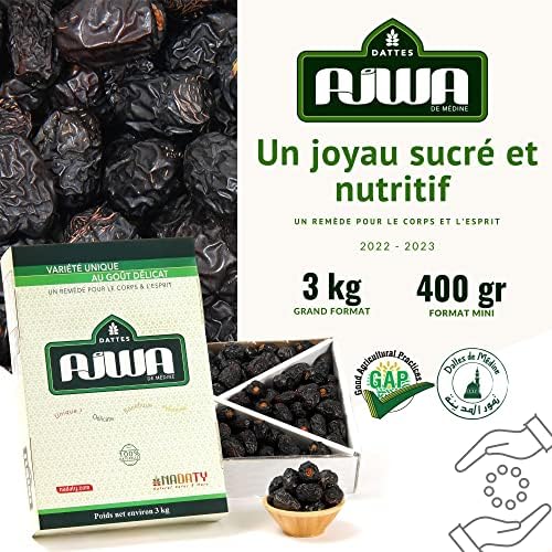 Vue 4 de Dattes Ajwa De Medine