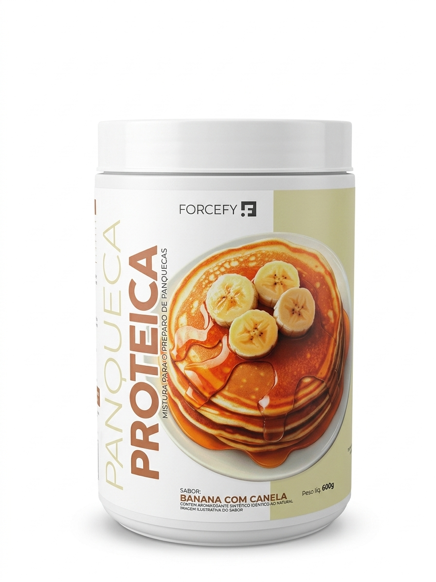 Imagem de Panqueca Proteica Forcefy 600g Sabor:Banana com Canela