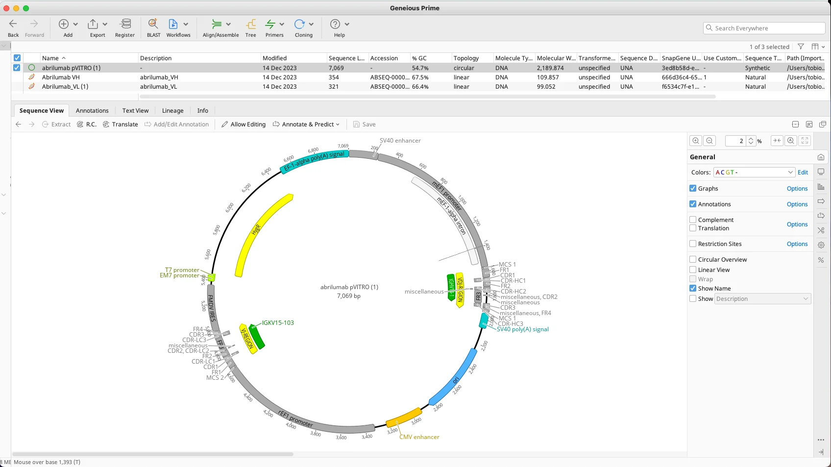 [WEB] Geneious Prime Integration & Biological Entity Registration
