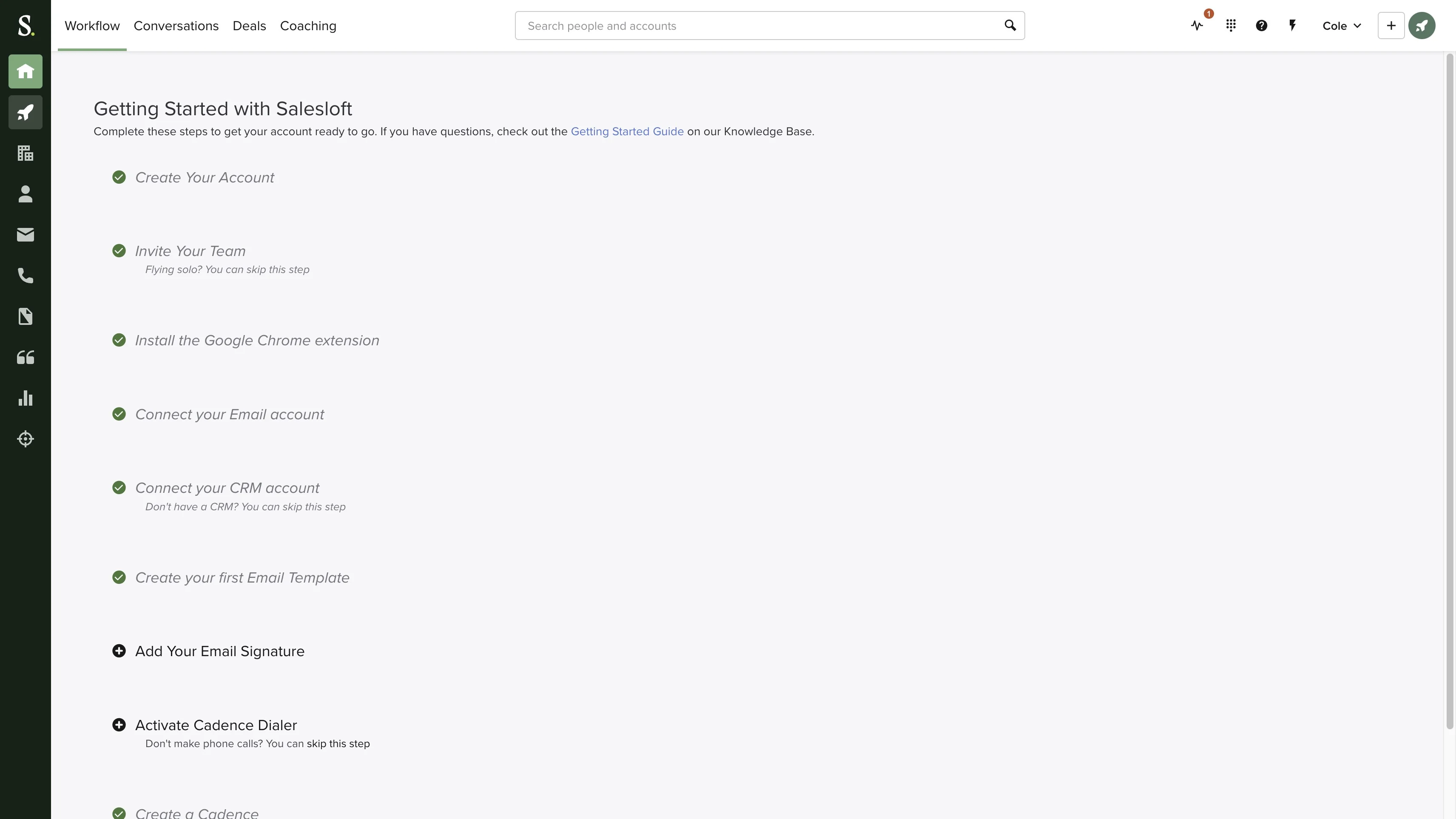 Dashboard | Salesloft