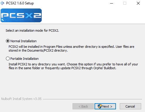 PCSX2 Install Preview