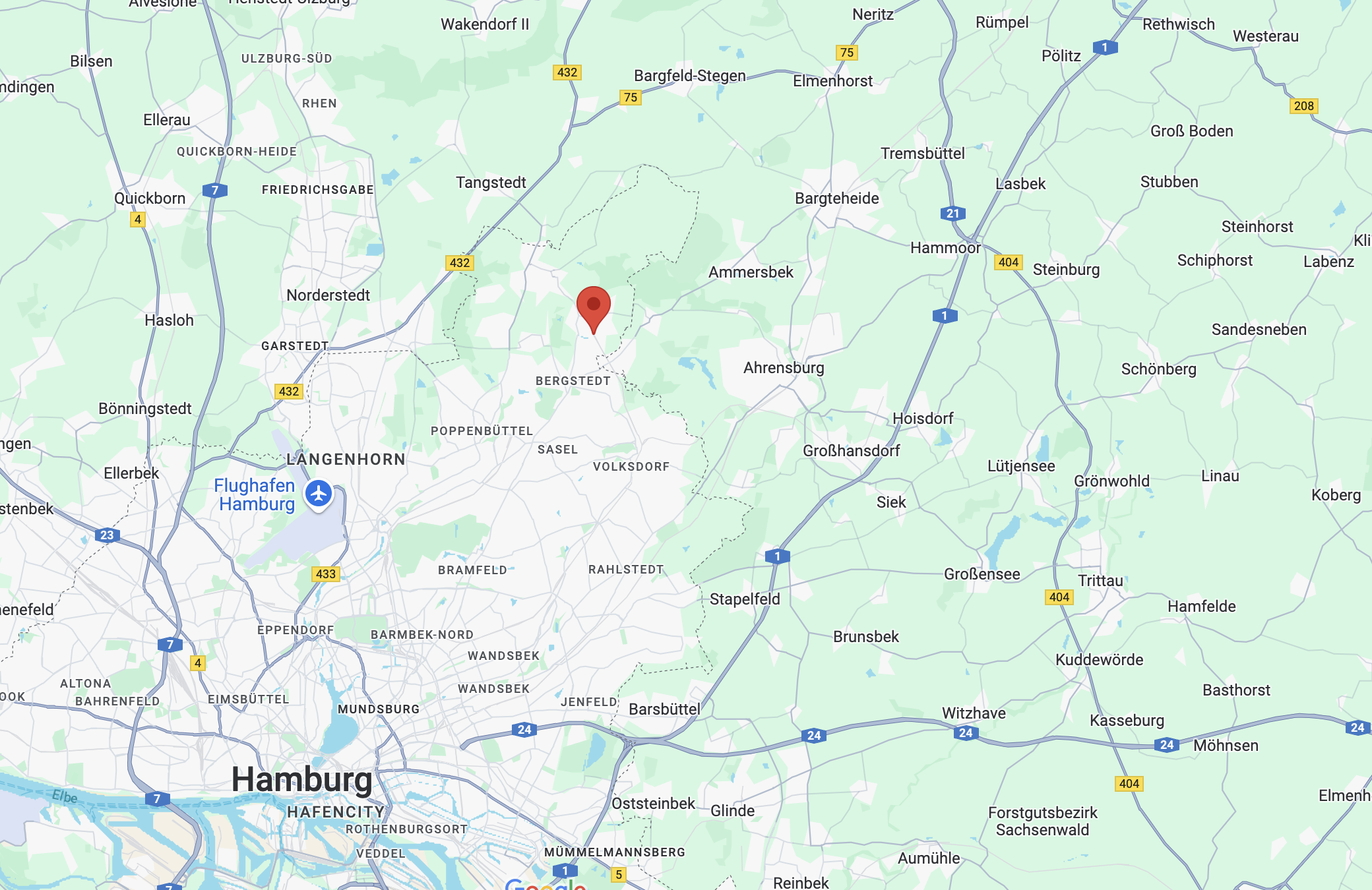 Lagekarte Wohldorf-Ohlstedt