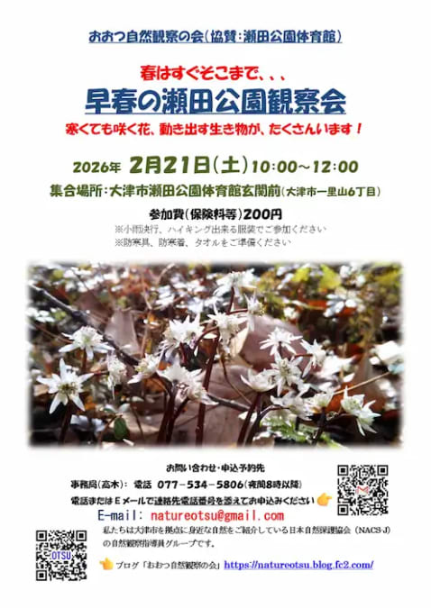 早春の瀬田公園観察会