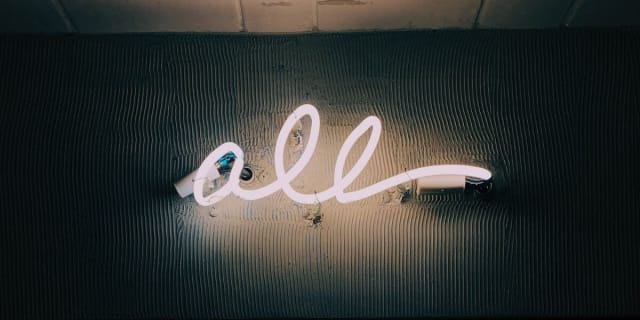 all neon sign