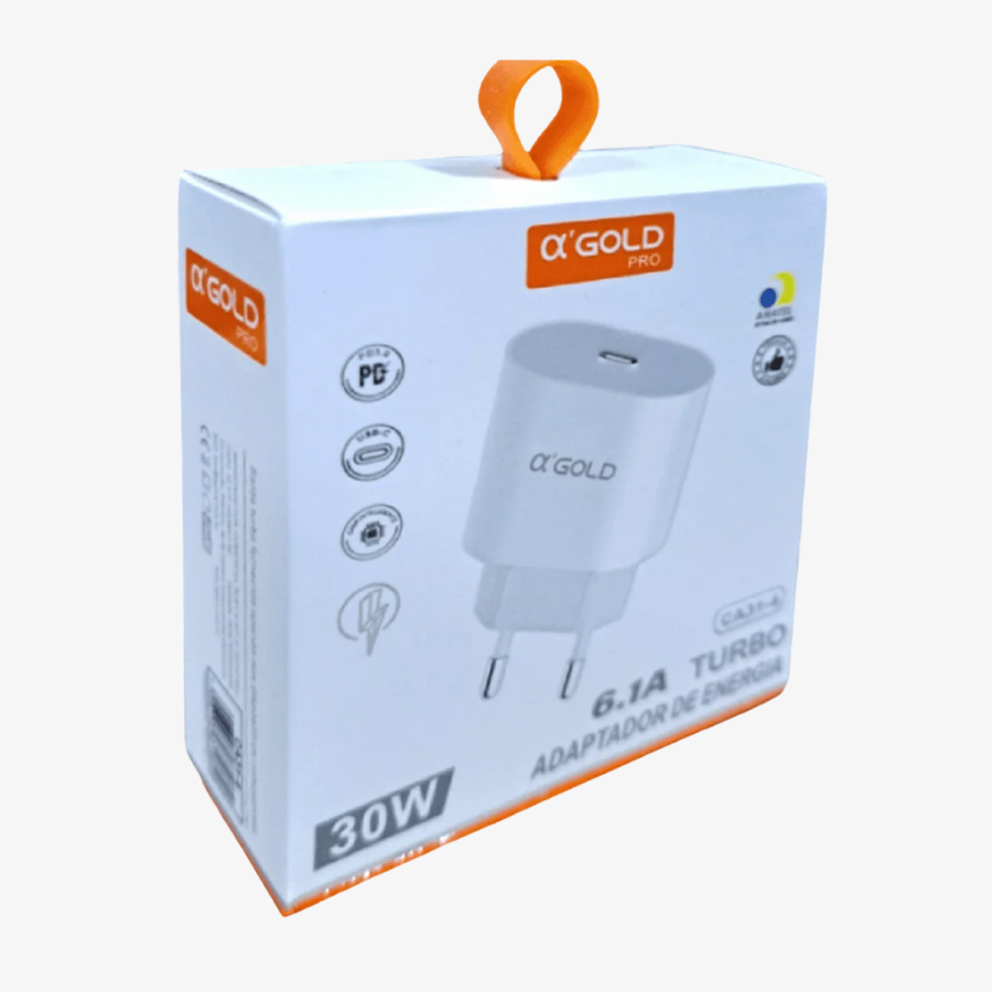 Fonte A'Gold 30W Turbo 1 Saída TIPO-C