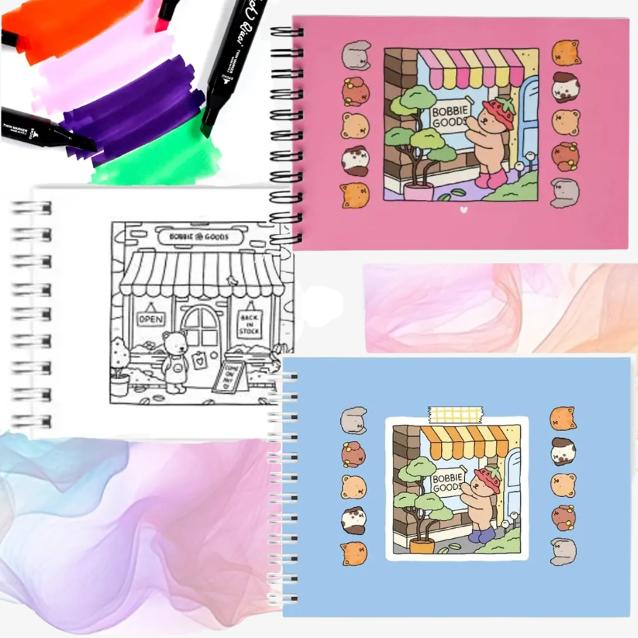 Caderno Colorir Capa Dura Bobbiegood – foto 4