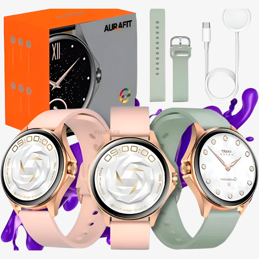 Relógio Aurafit ELLA 1 AM12 2 Pulseiras