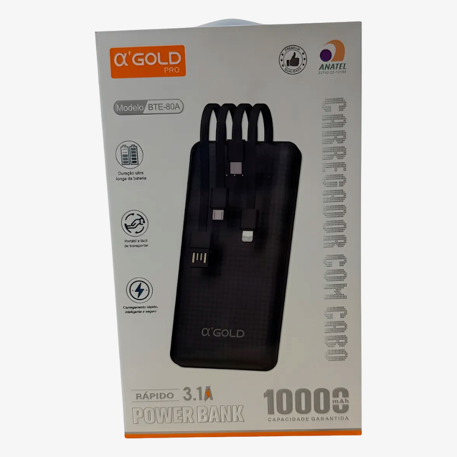 Power Bank 4 Cabos 10000MAH