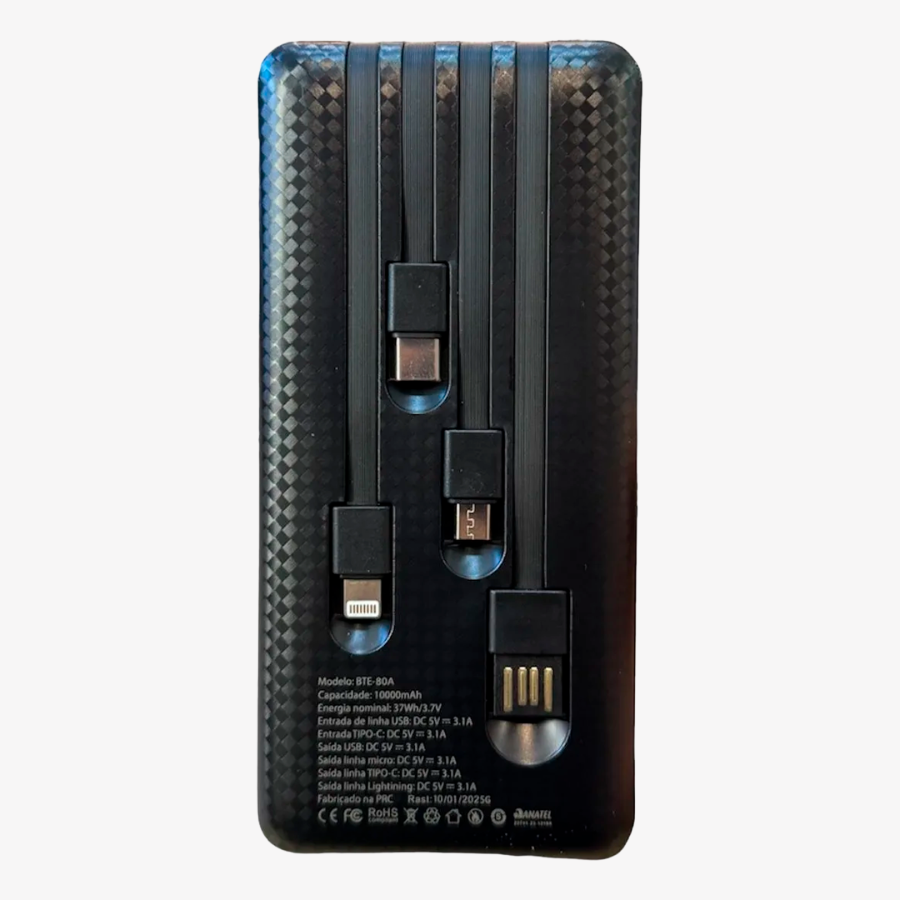 Power Bank 4 Cabos 10000MAH