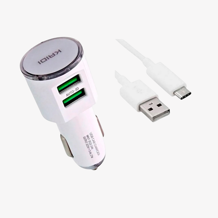 Carregador Veicular TIPO-C para TIPO-A COMUM