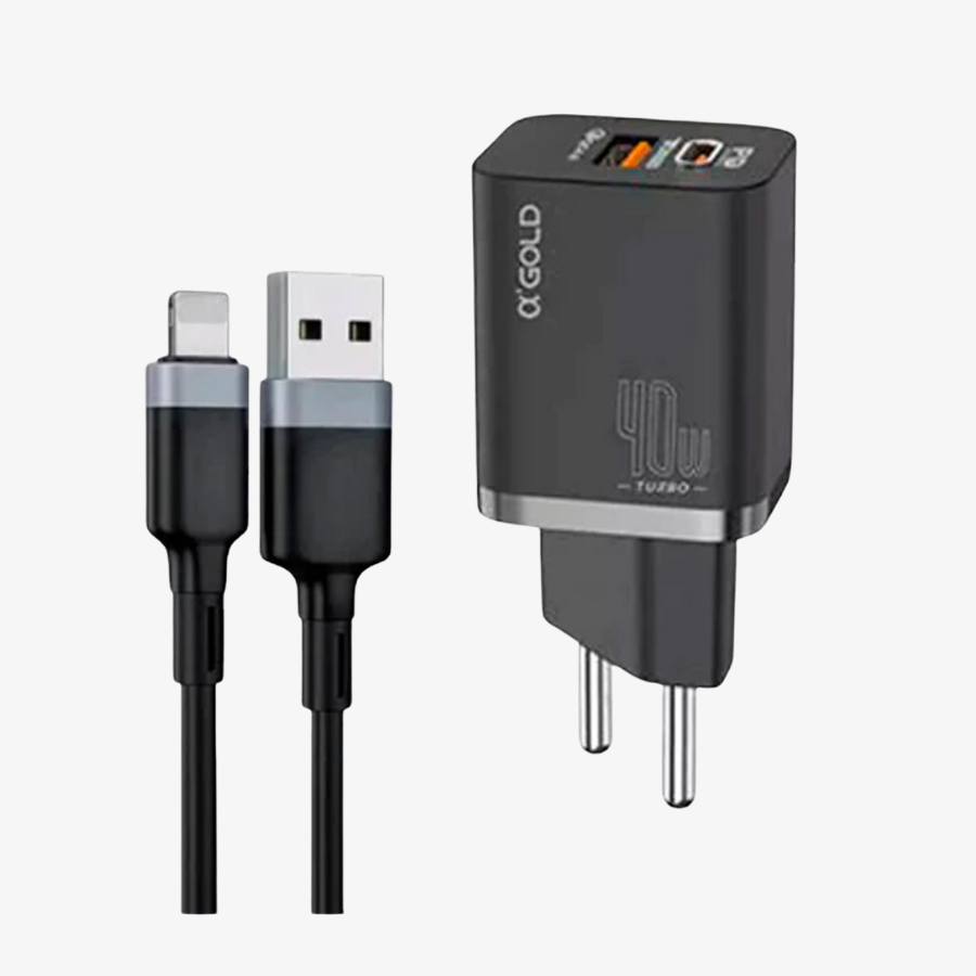 Carregador Turbo 40W TIPO-IOS para TIPO-A