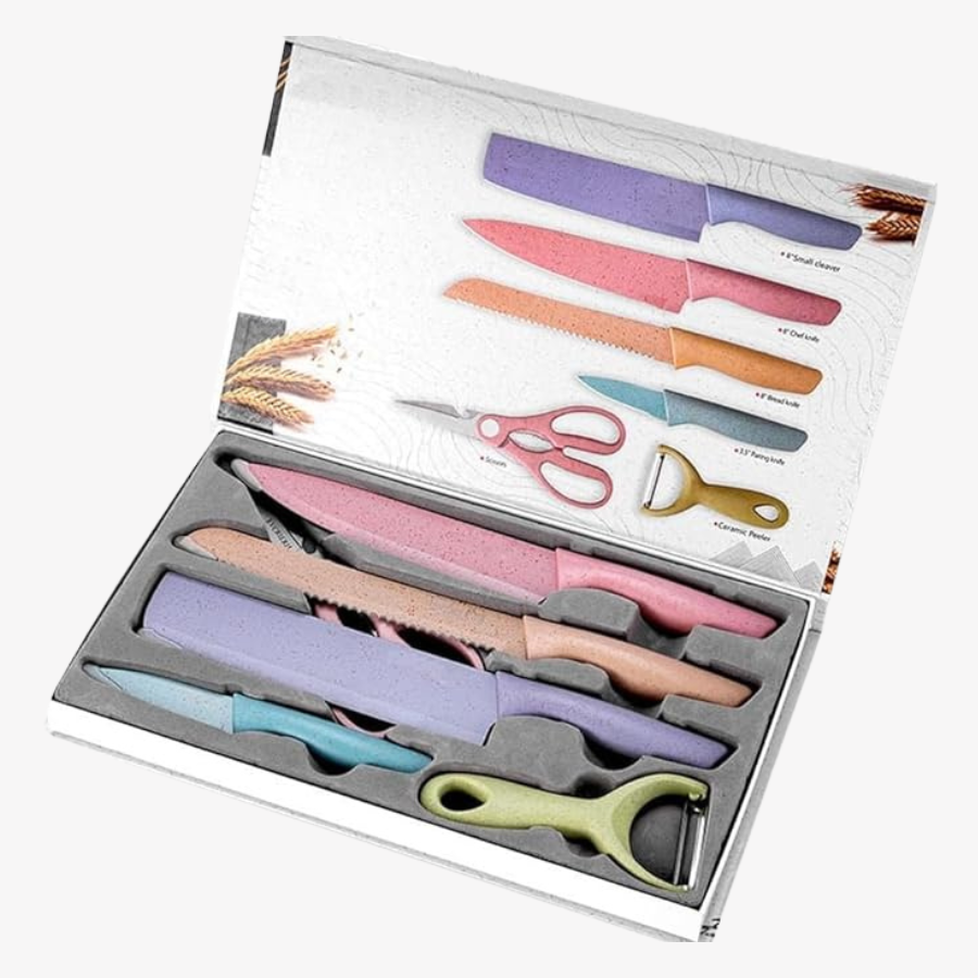 Faqueiro 6 peças colorido