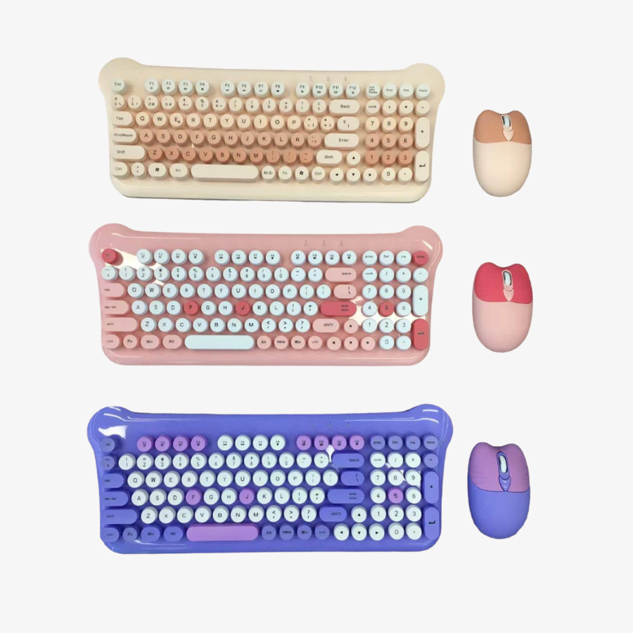 Kit Teclado Mouse sem Fio com pilha