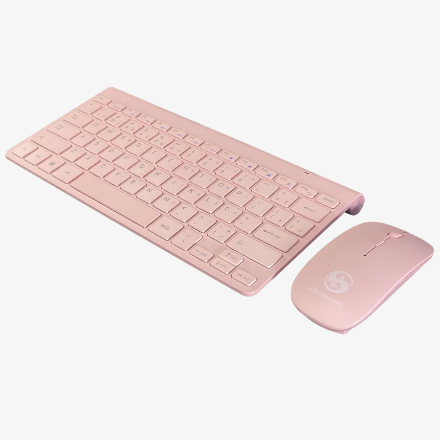 Kit Teclado Mouse Fire sem fio com pilha