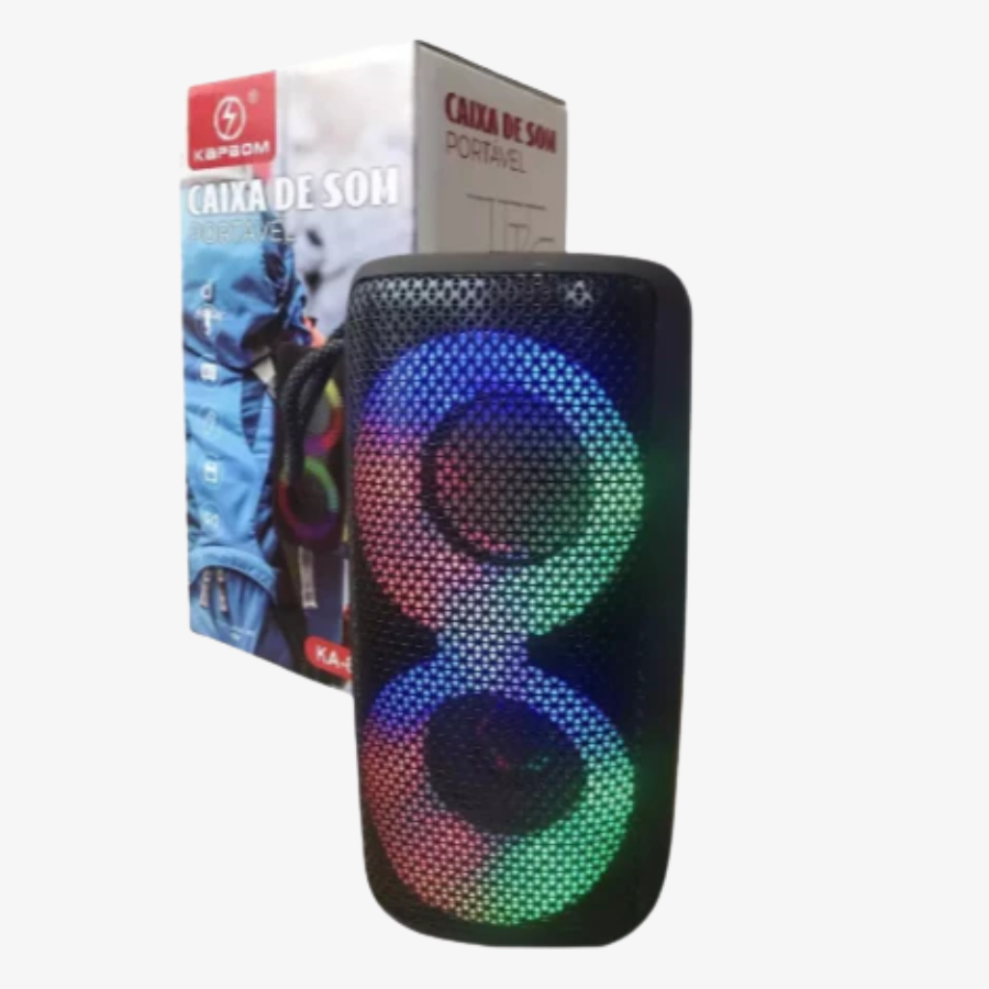 Caixa de som com LED