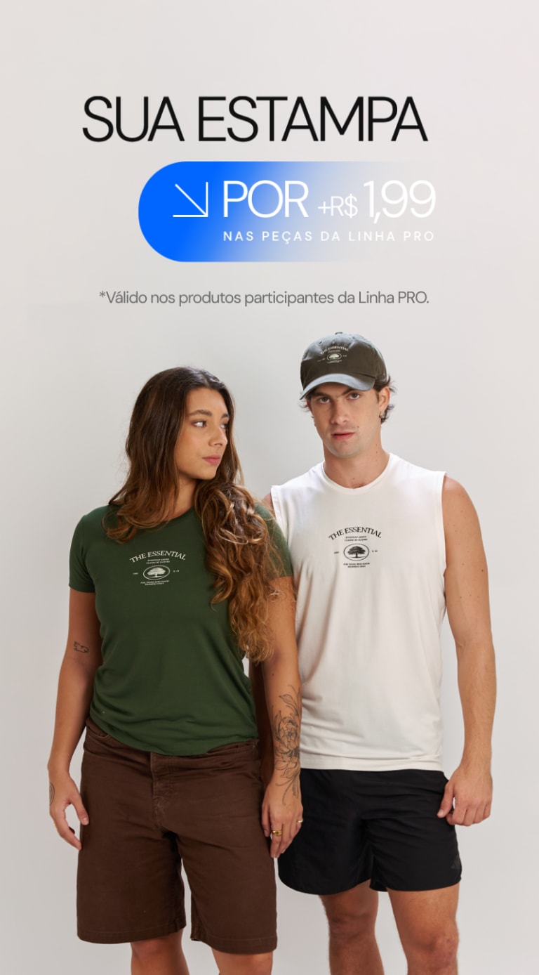 Banner da Linha PRO com oferta de estampa por R$19,99