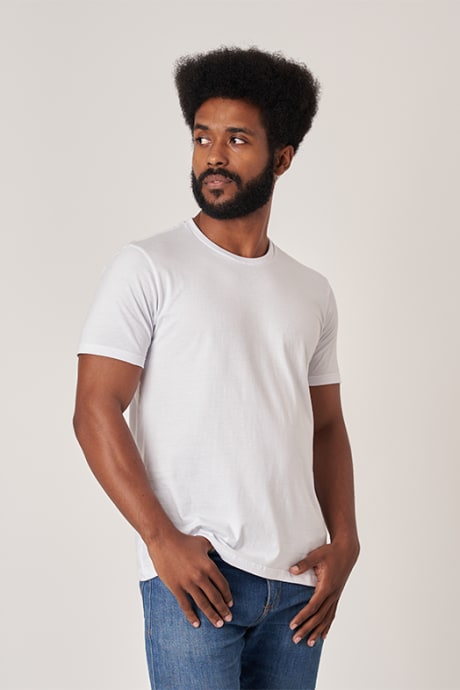 T-SHIRT QUALITY Camiseta Tees padrão Frente/verso (Preto/cinza) R