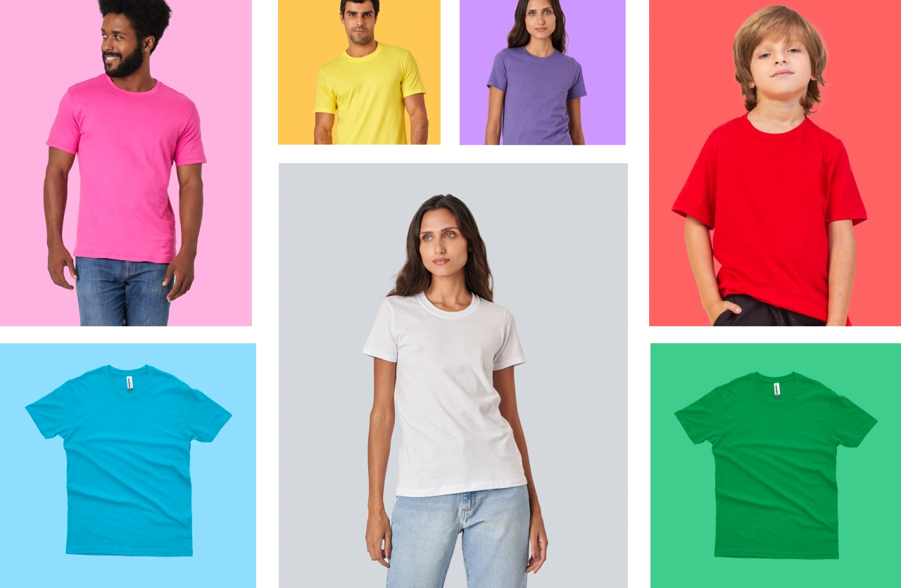 Camisetas de diversas cores da Dimona.