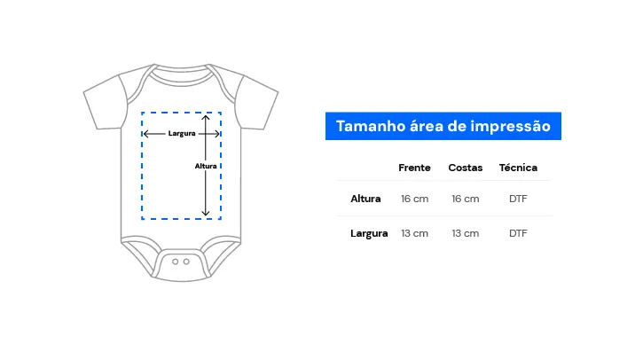 Imagem da área de impressãoBody Infantil