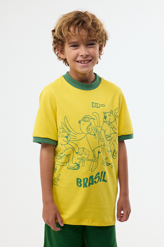 Camiseta Infantil Galera na Rua - Copa 2026