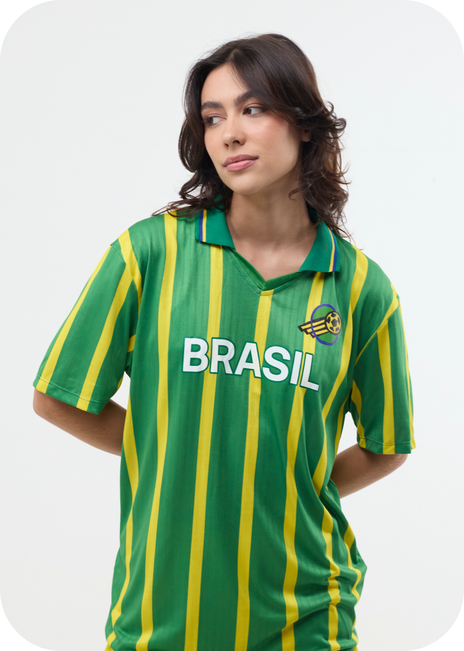 Camisa Polo Listrada Brasil