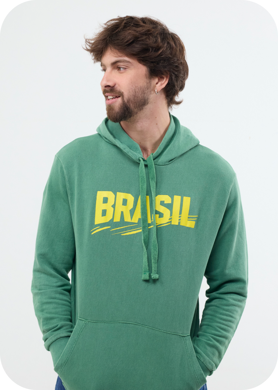 Moletom Canguru Brasil Vintage