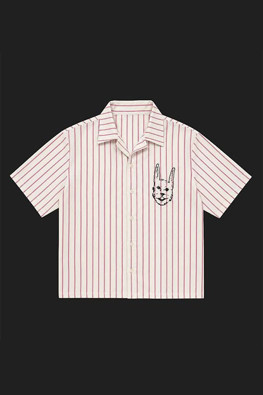 Camisa de Botão Listrada Coelho