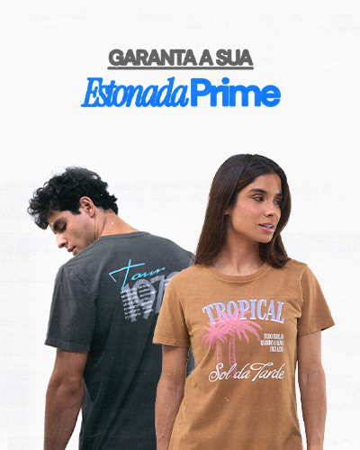 Banner da campanha de camiseta estonada Dimona