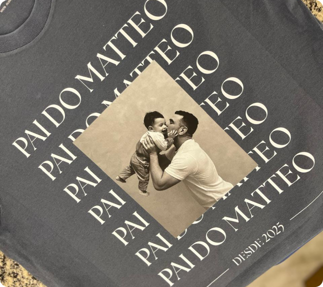 Camiseta personalizada de Dia dos Pais