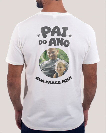 Camiseta personalizada com foto para pai