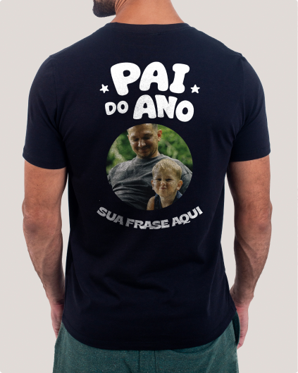 Camiseta personalizada com foto para pai