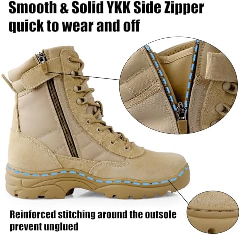 Vue 3 de Rangers Militaire Homme Bottes