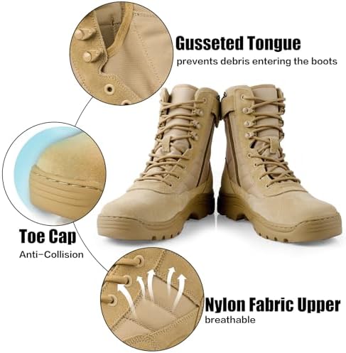 Vue 4 de Rangers Militaire Homme Bottes