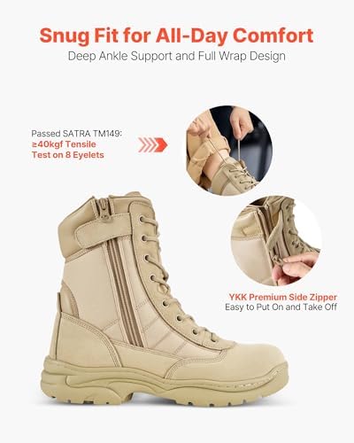 Vue 3 de Homme Botte Tactique Et