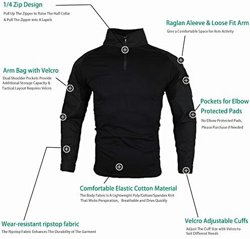 Vue 2 de Hommes Tactique Combat Tshirt