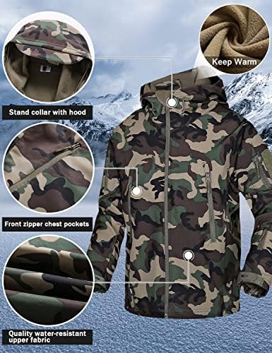 Vue 4 de Homme Softshell Veste Militaire