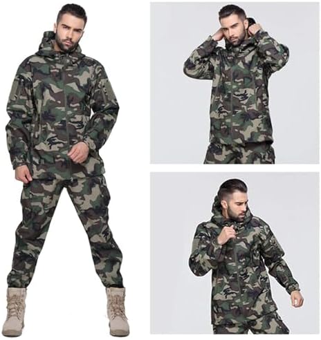 Vue 3 de Hommes Softshell Vestes Militaire