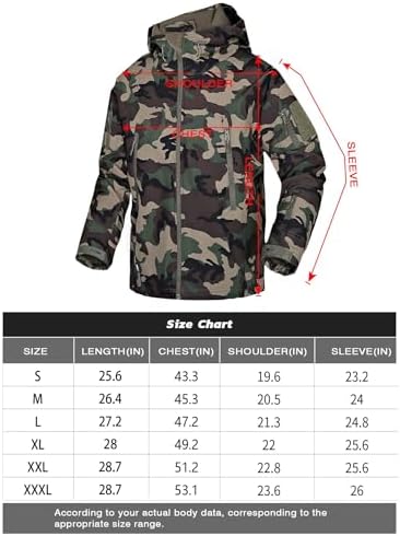 Vue 7 de Hommes Softshell Vestes Militaire