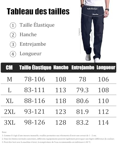 Vue 6 de Pantalons Cargo Homme Taille
