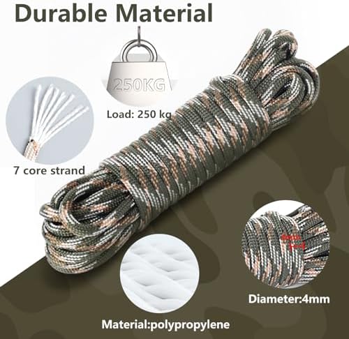 Vue 4 de Paracorde Mm Cordelette Metres