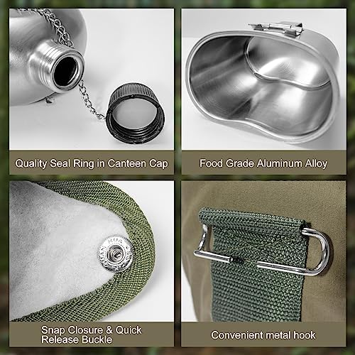 Vue 5 de Gourde Militaire En Acier