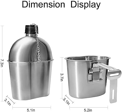 Vue 6 de Gourde Militaire En Acier