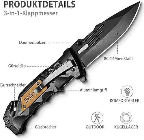 Vue 2 de Nedfoss Da Couteau Pliant