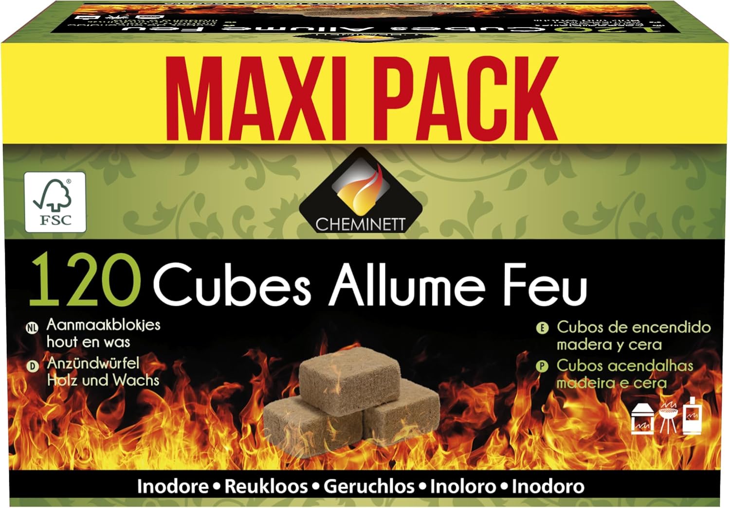 Cubes Allume Feu Naturels