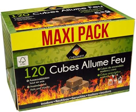 Vue 6 de Cubes Allume Feu Naturels